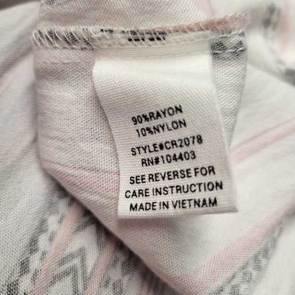 MINE for Anthropologie Boho Aztec Tank Top Womens S Tunic Buttons Striped NWOT - Picture 9 of 12